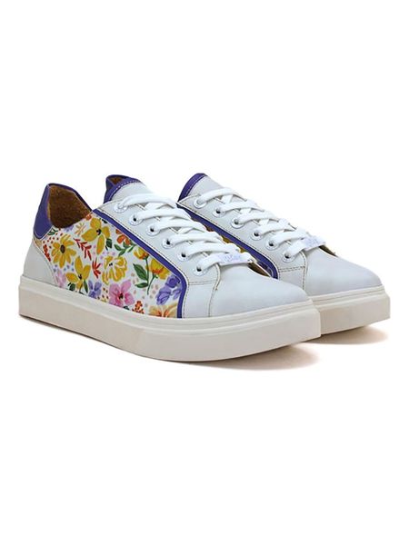 Goby Sneakersy w kolorze biało-niebieskim rozmiar: 41. Białe trampki Goby, bez wzorów, bez zapięcia. Za 295,99 zł.