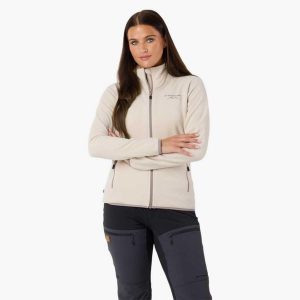 Bluza polarowa turystyka damska Swedemount Stryn Fleece szybkoschnąca. Białe bluzy SWEDEMOUNT, na zimę, bez wzorów, z polaru, bez kaptura. Za 125,00 zł.