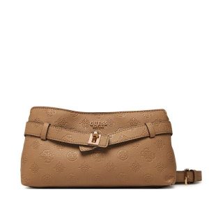 Torebka Guess. Brązowe listonoszki Guess, z aplikacjami, bez dodatków. Za 544,99 zł.