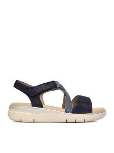 Go Soft Sandały CEO-WB-TEYLOR-07 Granatowy. Niebieskie sandały Go Soft, bez wzorów, ze skóry, bez obcasa, na płaskiej podeszwie, bez zapięcia. Za 169,99 zł.