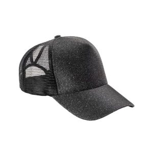 Czapka Z Daszkiem Dla Dorosłych Unisex New York Sparkle Trucker Cap. Czarne czapki RESULT HEADWEAR, bez wzorów, z bawełny. Za 31,99 zł.