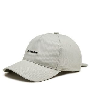 Czapka z daszkiem Calvin Klein. Szare czapki Calvin Klein, bez wzorów. Za 139,99 zł.