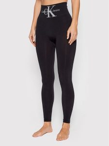 Calvin Klein Jeans Legginsy 701220429 Czarny Slim Fit. Czarne legginsy Calvin Klein Jeans, bez wzorów, z jeansu. Za 79,99 zł.