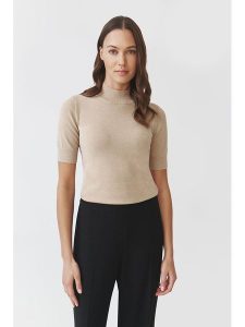 TATUUM Sweter "Lu" w kolorze beżowym rozmiar: L. Brązowe swetry oversize Tatuum, l, bez wzorów, bez ramiączek. Za 143,90 zł.