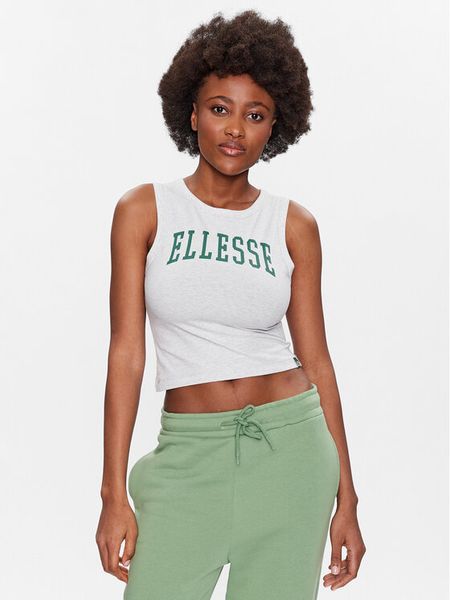 Ellesse Top Fliss SGR17857 Szary Regular Fit. Szare topy Ellesse, bez wzorów, z bawełny, bez kołnierzyka, bez ramiączek. Za 59,99 zł.