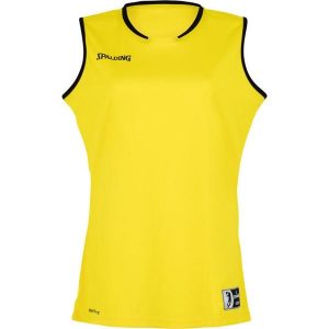 Jersey Spalding Move. Żółte koszulki sportowe SPALDING, bez wzorów, z jersey, bez ramiączek. Za 102,85 zł.