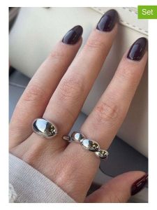 Heliophilia Pierścionki (2 szt.) rozmiar: onesize. Szare pierścionki Heliophilia, z mosiądzu. Za 91,34 zł.