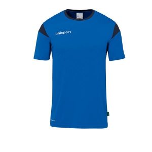 Koszulka Uhlsport Squad 27. Niebieskie bluzki Uhlsport, bez wzorów, z dżerseju, sportowe, bez kołnierzyka, bez ramiączek. Za 122,50 zł.