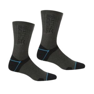 Skarpetki damskie Regatta Protection II (x2). Czarne skarpetki Regatta, bez wzorów, z bawełny. Za 123,40 zł.