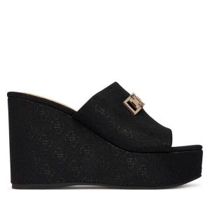 Klapki Guess. Czarne klapki Guess, z aplikacjami, bez obcasa. Za 439,99 zł.