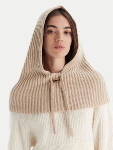 PINKO Komin 104494 A2Z1 I32 Beżowy. Brązowe rękawiczki Pinko, bez wzorów, z materiału. Za 659,99 zł.