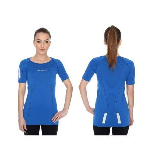 Koszulka damska krótki rękaw Brubeck Athletic ciemnoniebieski S SS11080. Szare koszule nocne Brubeck, bez wzorów, bez ramiączek. Za 109,00 zł.