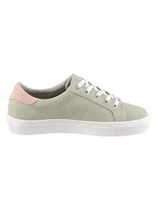 Heine Skórzane sneakersy w kolorze jasnoróżowo-miętowo-białym rozmiar: 39. Różowe trampki Heine, bez wzorów, bez zapięcia. Za 97,95 zł.