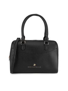 Beverly Hills Polo Club Torebka BHPC-C-006-07 Czarny. Czarne kuferki Beverly Hills Polo Club, bez wzorów, z tworzywa sztucznego, bez dodatków. Za 219,99 zł.