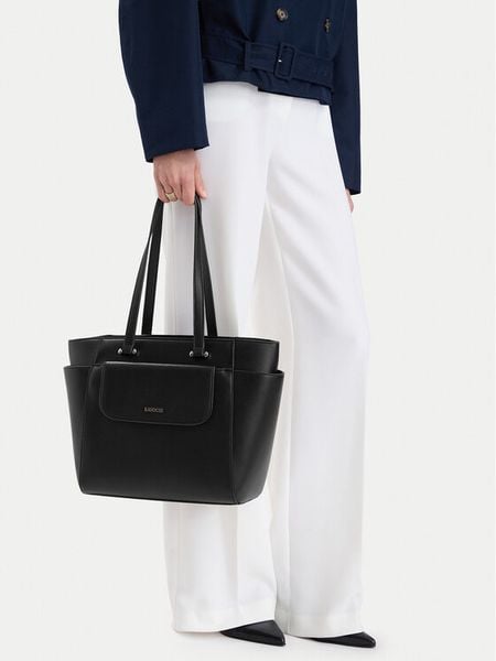 Lasocki Torebka CEO-LSK-X-004-10 Czarny. Czarne shopper bag Lasocki, bez wzorów, ze skóry, bez dodatków. Za 239,99 zł.