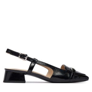 Czółenka Caprice. Czarne czółenka Caprice, bez wzorów, bez obcasa, bez zapięcia. Za 399,99 zł.