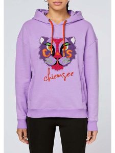 Chiemsee Bluza w kolorze fioletowym rozmiar: XS. Różowe bluzy Chiemsee, xs, bez wzorów, z kapturem. Za 182,45 zł.