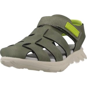 Sandały GEOX J SANDAL AIRADYUM BO Zielony. Zielone buty trekkingowe Geox, ze skóry, bez zapięcia. Za 209,99 zł.