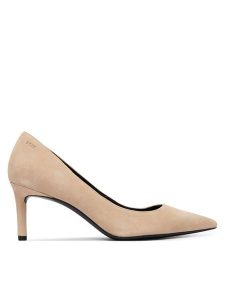 BOSS Szpilki Gracey 50557675 Écru. Białe szpilki Boss, bez wzorów, ze skóry, bez obcasa. Za 627,99 zł.