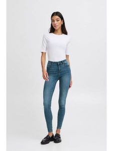B.young Dżinsy - Slim fit - w kolorze niebieskim rozmiar: W33/L32. Niebieskie jeansy b.young, z aplikacjami, ze skóry. Za 92,21 zł.