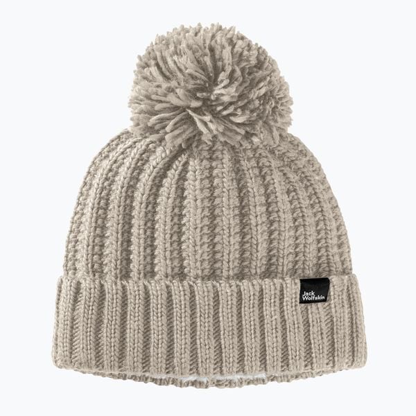 Czapka zimowa damska Jack Wolfskin Highloft Knit. Szare czapki Jack Wolfskin, bez wzorów, sportowe. Za 139,99 zł.