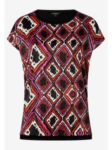 More & More Koszulka w kolorze czerwono-czarnym rozmiar: 46. Czarne bluzki More & More, s, bez wzorów, z wiskozy, klasyczne, bez kołnierzyka, bez ramiączek. Za 52,79 zł.