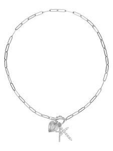 U.S. Polo Assn. Naszyjnik z kamieniami ozdobnymi - dł. 42 cm rozmiar: onesize. Szare naszyjniki U.S. Polo Assn., metalowe. Za 65,99 zł.