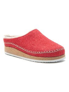Comfortfusse Wełniane kapcie w kolorze czerwonym rozmiar: 38. Czerwone kapcie Comfortfüße, bez wzorów, z materiału. Za 175,67 zł.