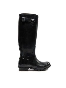 Hunter Kalosze Original Gloss W23616 Czarny. Czarne kalosze Hunter, bez wzorów, z kauczuku. Za 379,99 zł.
