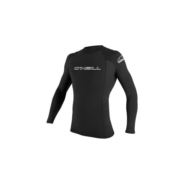 Koszulka ONEILL BASIC SKINS L/S RASH GUARD. Czarne bluzki O'Neill, l, bez wzorów, sportowe, bez kołnierzyka, bez ramiączek. Za 171,50 zł.