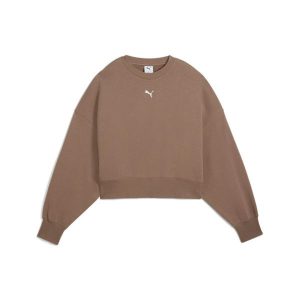 Puma Bluza Wardrobe Ess Over-Oversized Tr 62974893. Brązowe bluzy Puma, s, bez wzorów, bez kaptura. Za 152,99 zł.