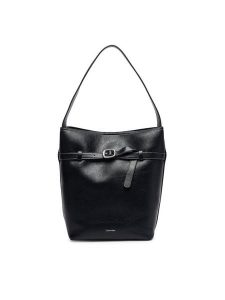 Calvin Klein Torebka Buckle Medium Bucket LV04F3551G Czarny. Czarne torebki klasyczne Calvin Klein, bez wzorów, ze skóry, bez dodatków. Za 649,99 zł.