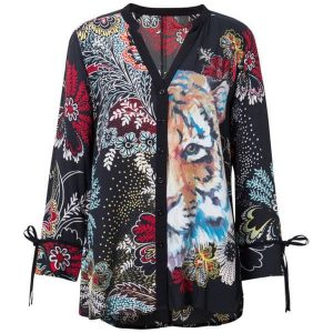 Desigual Koszula Damska Cam Peacock S Czarny. Koszule marki Desigual. Za 349,00 zł.