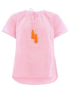 Zwillingsherz Bluzka "Neon Stripes" w kolorze jasnoróżowym rozmiar: S/M. Różowe bluzki Zwillingsherz, m, bez wzorów, z wiskozy, bez kołnierzyka, bez ramiączek. Za 100,75 zł.