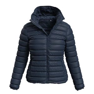 Kurtka Ocieplana Damska Lux. Czarne kurtki STEDMAN, s, bez wzorów, z puchu, bez kaptura. Za 381,99 zł.
