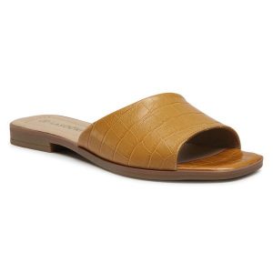 Klapki Lasocki. Żółte klapki Lasocki, bez wzorów, bez obcasa. Za 59,99 zł.