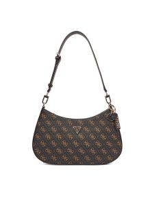 Guess Torebka Noelle II HWQG96 72180 Brązowy. Brązowe torebki klasyczne Guess, z aplikacjami, ze skóry, bez dodatków. Za 419,99 zł.