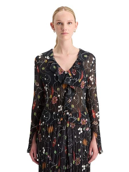 Scotch & Soda Bluzka w kolorze czarnym rozmiar: 38. Czarne bluzki Scotch & Soda, bez wzorów, bez kołnierzyka, bez ramiączek. Za 148,26 zł.