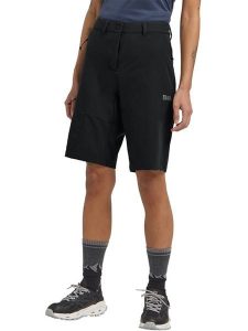 Jack Wolfskin Szorty funkcyjne w kolorze czarnym rozmiar: 42. Czarne spodenki sportowe Jack Wolfskin, bez wzorów, outdoorowe. Za 244,95 zł.