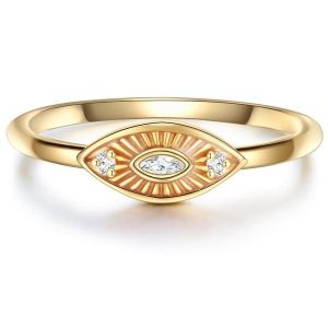 Glanzstücke München Srebrny pierścionek srebro wysokiej próby Cyrkonia żółte złoto Pierścionki 1 ct Damski. Szare pierścionki Glanzstücke München, z cyrkonią, srebrne. Za 199,99 zł.