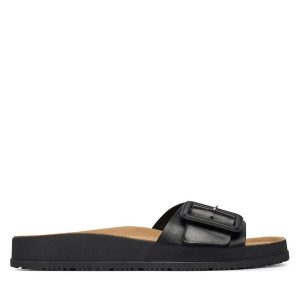 Klapki Tamaris. Czarne klapki Tamaris, bez wzorów, bez obcasa. Za 329,99 zł.