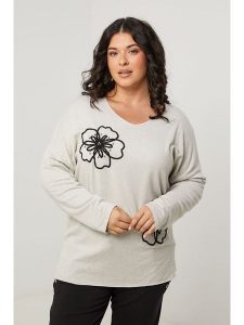 Curvy Lady Koszulka w kolorze kremowym rozmiar: 48/50. Brązowe bluzki Curvy Lady, z aplikacjami, klasyczne, bez kołnierzyka, bez ramiączek. Za 86,99 zł.