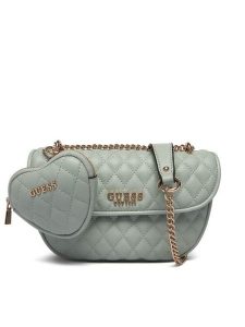 Guess Torebka Atabey HWQG98 94210 Niebieski. Niebieskie torebki klasyczne Guess, z aplikacjami, ze skóry, bez dodatków. Za 589,99 zł.