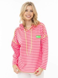 Zwillingsherz Bluza w kolorze jasnoróżowym rozmiar: L/XL. Różowe bluzy Zwillingsherz, l, bez wzorów, z kapturem. Za 129,95 zł.