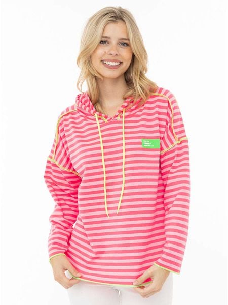 Zwillingsherz Bluza w kolorze jasnoróżowym rozmiar: L/XL. Różowe bluzy Zwillingsherz, l, bez wzorów, z kapturem. Za 129,95 zł.