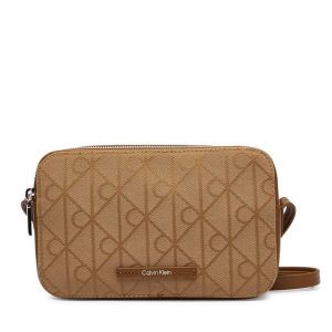 Torebka Calvin Klein. Brązowe listonoszki Calvin Klein, bez wzorów, bez dodatków. Za 449,99 zł.