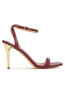 MICHAEL Michael Kors Sandały Liana 40T5LNHS1L Bordowy. Czerwone sandały MICHAEL Michael Kors, bez wzorów, ze skóry, bez obcasa, na szpilce, bez zapięcia. Za 566,99 zł.