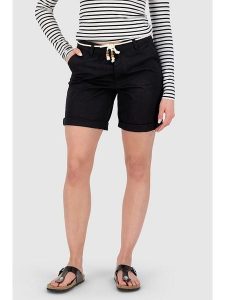 Alife and kickin Szorty "Ayana" w kolorze czarnym rozmiar: S. Czarne szorty Alife and Kickin, z aplikacjami, ze skóry. Za 82,99 zł.