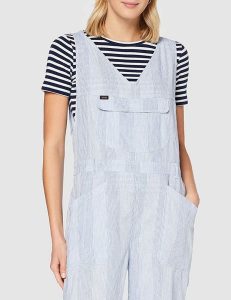 DAMSKI KOMBINEZON LEE PIPES JUMPSUIT SUMMER BLUE L39OIZNJ 112108429. Niebieskie kombinezony Lee, l, bez wzorów, bez kołnierzyka, bez ramiączek. Za 199,99 zł.