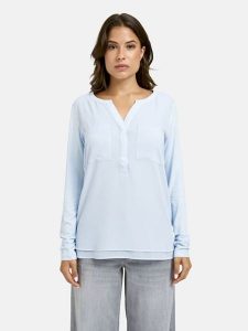 Milano Italy Bluzka w kolorze błękitnym rozmiar: XL. Niebieskie bluzki Milano Italy, xl, bez wzorów, z wiskozy, bez kołnierzyka, bez ramiączek. Za 126,99 zł.